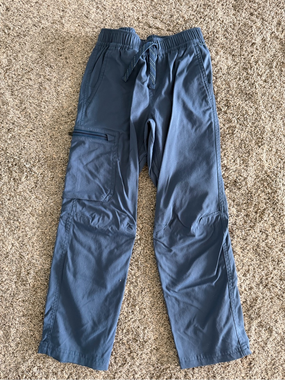 REI Men's Slate Blue Cargo Pants with Drawstring Waist